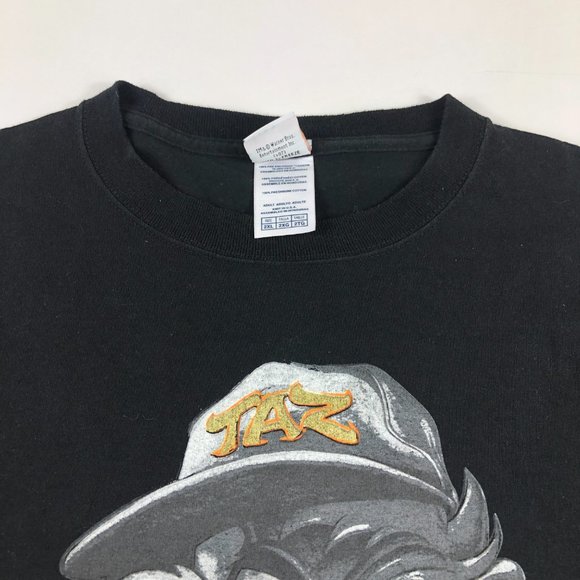 Y2K Looney Tunes Shirt Men's Extra Extra Large Black Taz I'm A Stunna Bedazzled - Picture 6 of 12